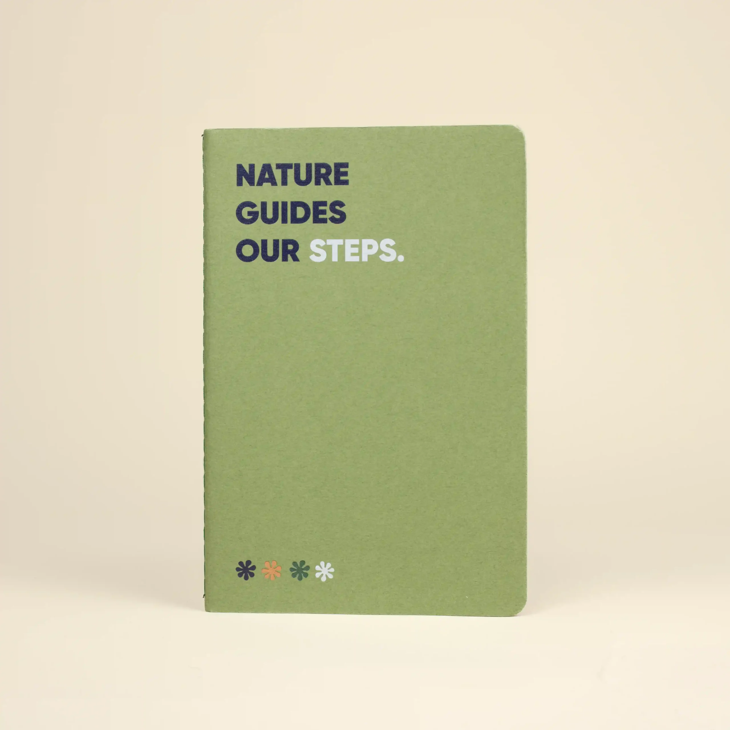 NOTTO: Recycled green notebook with japanese stitching