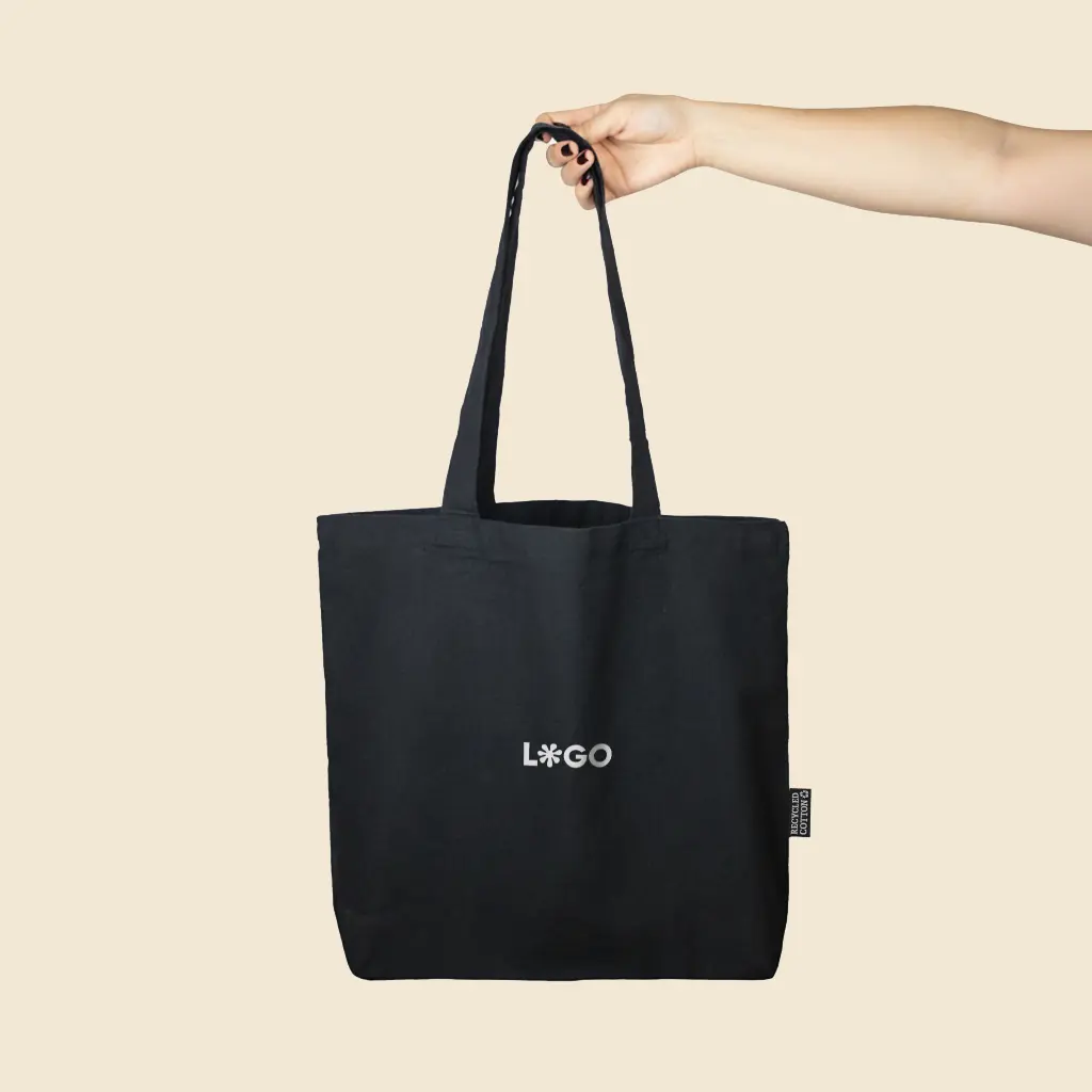 MIRLA: Bolsa negra de algodón reciclado 180 g/m2