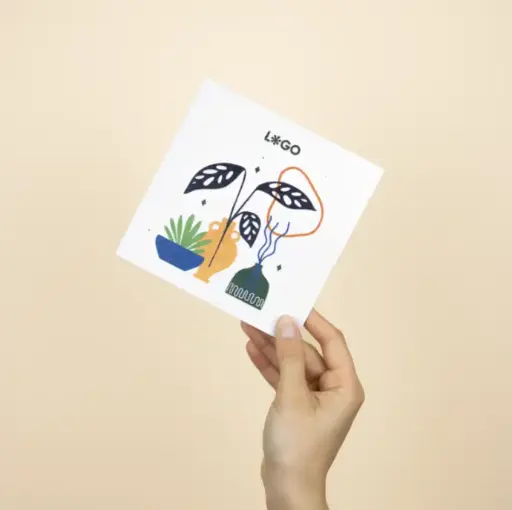 SEED PAPER: Square diptych. 14,5×14,5 cm.