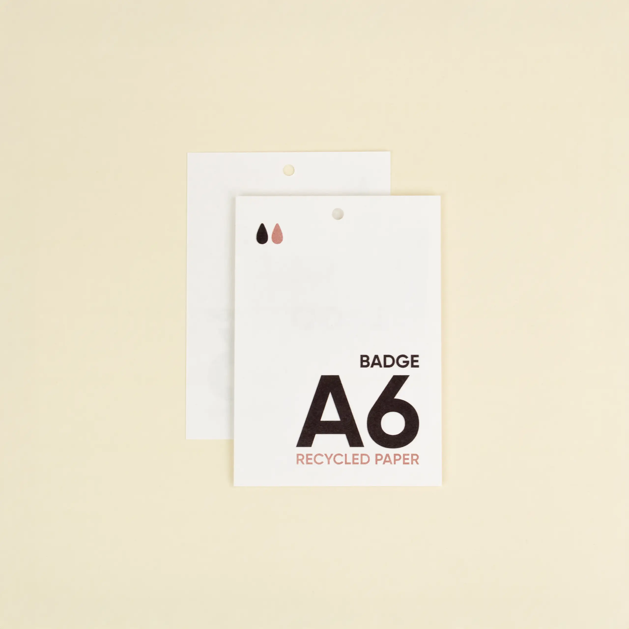 RECYCLED PAPER: A6 Badge, 10,5×14,8 cm.