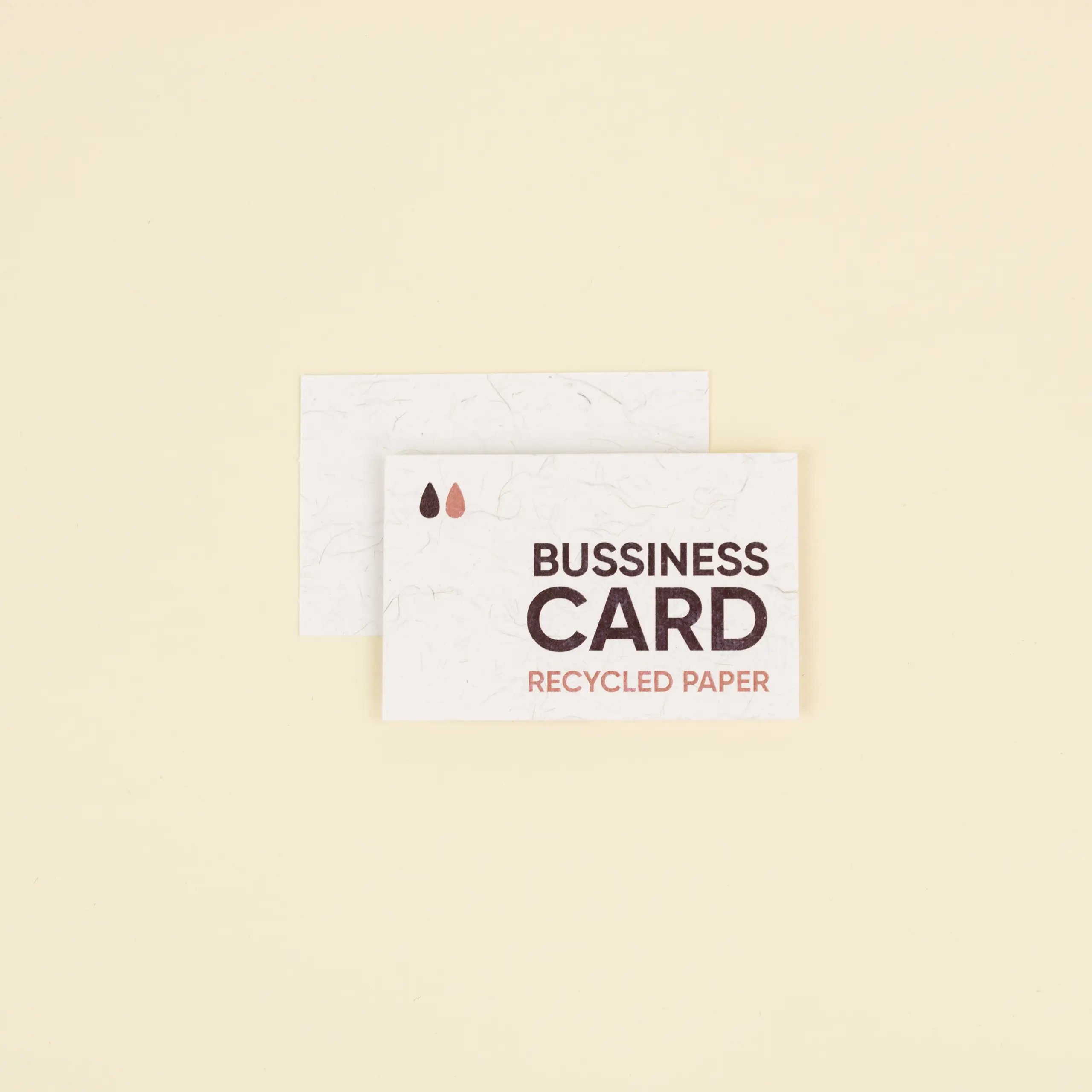 RECYCLED PAPER: Business Card, 8,5×5,5 cm.
